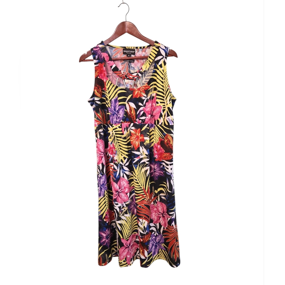 Newport News Global Exclusive New Floral Dress Sise XL‎ Cruise Floral Tropical